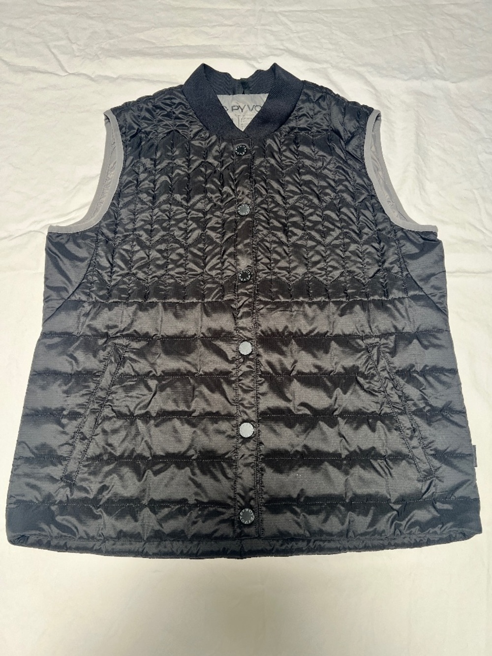 PYVOT Weighted Vest Womens M Gray Glass Bead 5+ LB Quilted Therapeutic Jacket
